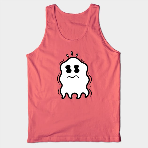 Anxious Ghost Tank Top by JadedOddity